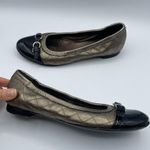 Attilio Giusti Leombruni AGL Monika Quilted Cap Toe Ballet Flat Bronze Black 37 Gold Size 7 Photo 15