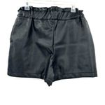 Bagatelle  Size Small Shorts Black Lined PU Leather Pockets Elastic Waist Pull On Photo 1