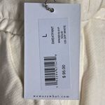 We Wore What  Solid Sweat Pants in Off White (L) Photo 5