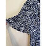 Jessica Howard J Howard Dress size 12 navy white floral v-neck short bell sleeve NWT Career Photo 2