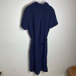 Rachel Parcell  Navy Peacoat Navy Blue Collared Front‎ Button Short Sleeves Large Photo 4