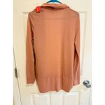 Ambiance Open Front Cardigan Draped Lightweight Knit Sweater Peach Medium Pink Photo 4