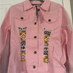Lasolas Boutique Baby Pink Aztec Print Lightweight Jacket NWT Size XS Photo 1