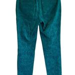 Anthropologie Cartonnier Size 4 Charlie Ankle Green Velvet Brocade Velvet Pants Photo 5