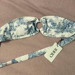 Cider Toile de Jouy O-Ring Bandeau Bikini Swimsuit Photo 0