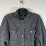 J Crew Wool Blend Shacket Shirt Jacket Unlined Charcoal Grey Size Small Outdoor Gray Photo 1