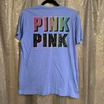 PINK - Victoria's Secret  Purple Colorful Black Sequin Bling T Shirt S/M Photo 1