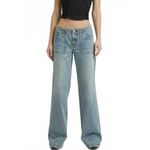 PacSun Casey Low Rise Baggy Jeans Patch Pocket Medium Indigo NWT Size 26 Photo 3