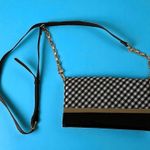 White House | Black Market WHBM Blue Gingham Chain Crossbody Wallet Bag Photo 1