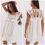 Urban Outfitters  Womens Boho Festival Floral Embroidered‎ Ruffle Dress Size S Photo 1