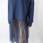 Lane Bryant Knit Top Sweatshirt with Mesh Detail, Plus Size 26/28 New w/Tag Photo 2