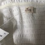 Hollister Off Shoulder Smocked White Top Size Small Peplum Hem Photo 2