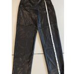 French Connection Pants Women 2 Black Faux Leather Slim Trouser Old Money Travel Photo 3