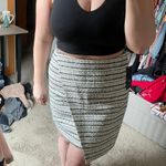 Bagatelle Black and White Asymmetrical Skirt Photo 0