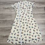 Sweet Salt Women Floral Homestead Classic Vintage Cream Lined Midi Dress Size 12 Green Photo 15