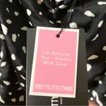 Pretty Little Thing  Ruched Bust Bodycon Dress Dalmatian Print Black‎ 8 Photo 4