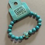 NEW Turquoise Beaded Bracelet with Turtle Charm. Blue Photo 0