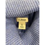 L.L. Bean Women's Turtleneck Sweater XL Petite Blue Cotton Cashmere Blend Photo 3