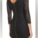 Adrianna Papell Eyelash Lace Lined Elegant Black Lace Dress Size 6 Photo 1