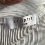 Storets  | White Micro Accordion Pleated Blouse Sz S/M Photo 4