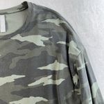 Athleta L Large Sweatshirt Studio to Street Printed Green Camo Terry 509995 Soft Photo 3