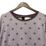 Disney  Minnie Mouse Lounge Sleep‎ Shirt XL Purple Cozy Leisure All Over Graphic Photo 2