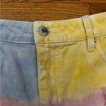 Forever 21 Pastel Yellow Pink Blue Denim Colorful Distressed Summer Shorts Sz 31 Photo 3