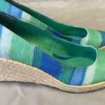 Soft Style Shoes Women Size 6.5 Medium 3 Inch Wedge Heel Hush Puppies Company Blue Photo 1