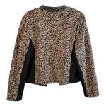 Chico's Copper and Black Animal Print Cropped Jacket Blazer Women’s Size 2 (12) Photo 3