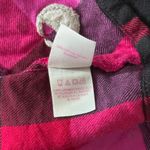 PINK - Victoria's Secret  Shirt Dress Hot Pink Flannel Plaid Tunic XS Rhinestone Photo 8