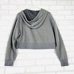 Wild Fable Gray‎ Cropped Hoodie Drawstring Pullover Long Sleeve Casual Comfy xS Photo 10