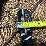 Garuglieri Belt L‎ Black White Leather Fur Giraffe Print Animal Western Boho 38” Size L Photo 9