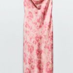 ZARA  maxi satin dress Tie-Dye crown neck bohemian casual summer vacation  Photo 6