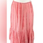 J. Jill Pink Bubble Midi Skirt with Smocked Ruffles Size XS Photo 0
