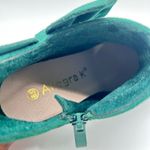 Allegra K  Ankle Boots Womens 6.5 Green Suede Bow Accent Pointed Toe‎ Stiletto Photo 4