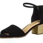 Bella Vita  Black Suede Leather Fable Quarterstrap Heeled Sandal Sz 8.5WW Photo 0