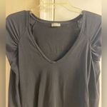 Free People Intimately‎  V Neck Long Sleeve Top Black Medium Photo 2