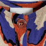 CAbi Isla Cami Tank Top Style 5040 Button Front Orange Blue Printed Size Medium Photo 2