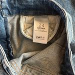 MOTHER laced hustler women’s Blue Ankle Cropped Jeans w Distressed Details sz 24 Photo 11