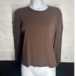 Lauren Ralph Lauren Women' Size Large 100% Cotton Long Sleeve Solid Brown Blouse Photo 0