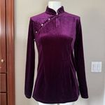 Elegant Babalet Purple Velvet Women's Top M NWT Size M Photo 8