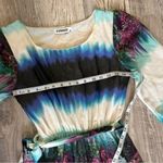 XS Clifton colorful midi dress with gradient​ 3/4 sleeve length transparent slv Blue Photo 10