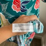 Venus Front Twist Maxi Tropicana Teal Green Floral Dress Size Small Photo 7