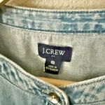 J.Crew  | NWT Ruffle-sleeve Denim Mini Dress Cap Button Front Belt | Size 8 Photo 3