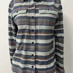 Patagonia Worn Wear W's Long-Sleeved Fjord Flannel Shirt Size XS Blue Photo 0