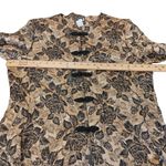 American Vintage DJ & Co Vintage Bronze Black Cheongasm Style Asian Long Coat Dress Size 16 Photo 2