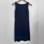 MM.LaFleur M.M. LAFLEUR Lydia Twist Shoulder Sleeveless Sheath Dress ponte stretch Navy 8 Photo 3