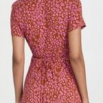 Free People Marsaille Mini Dress Rust Combo Medium NEW Leopard Print Cutout Photo 1