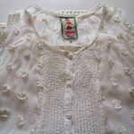 Johnny Was sheer sleeveless top white XS Photo 6