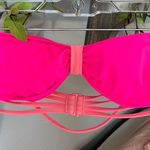 PINK - Victoria's Secret PINK Victoria Secret bikini swimsuit top Womens M Halter Neck Hot Neon Pink Photo 1